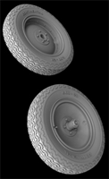 Hussar HSR-35126 - German Flak & Ammo Trailers Wheels, Type 1
