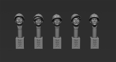 Jon Smith GSH01 - 1/32 French Head Set with Adrian Helmet M15