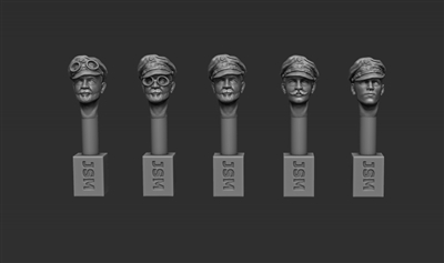 Jon Smith GSH04 - 1/32 German Head Set with Officer Cap
