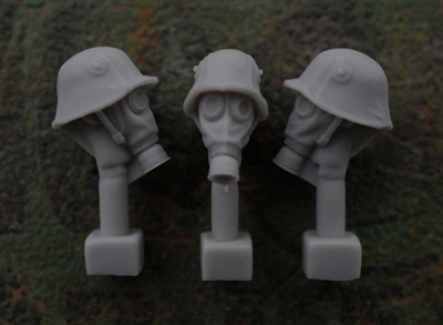 Jon Smith SH20 - 1/32 German Head - M1916 Steel Helmet with Cover and Gas Mask M1917