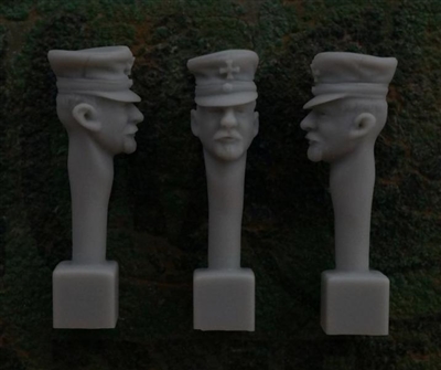 Jon Smith SH29 - 1/32 German Head - Prussian Landsturm Oilcloth Cap (Goatee)