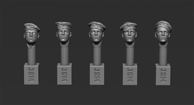 Jon Smith GSSH03 - 1/35 German Head Set with Field Cap