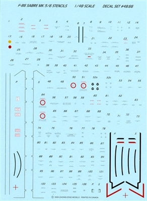 Leading Edge 48.66 - F-86 Sabre Mk 5/6 Stencils