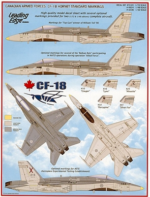 Leading Edge LEM72024 - Canadian Armed Forces CF-18 Hornet Standard Markings
