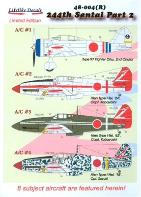 Lifelike Decals 48-004(R) - 244th Sentai, Part 2
