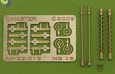 Master AM32013 - German Aircraft Machine Gun MG 15 Barrels & Etched Sights (2 pcs)