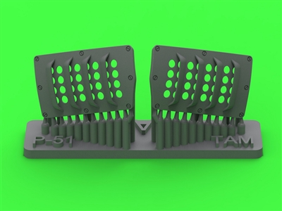 Master AM32137 - P-51 Mustang Carburator Air Filter Cover - RAF louvred type - version A (for Tamiya)