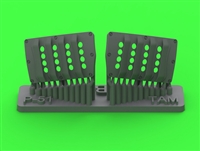 Master AM32138 - P-51 Mustang Carburator Air Filter Cover - RAF louvred type - version B (for Tamiya)