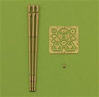 Master AM35001 - M197 Three-barrelled Rotary 20mm Cannon Turned Barrels with Etched Barrel Clamps (Used on AH-1 Cobra)