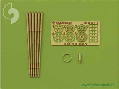 Master AM48037 - M61 A1 Vulcan - Six-barrelled Rotary 20mm Cannon (turned barrels with etched barrel clamps)