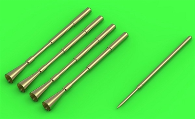 Master AM48128 - A-1 Skyraider 20mm Cannon Barrels with Flash Hiders and Pitot Tube