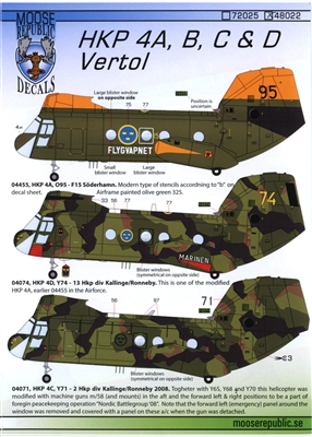 Moose Republic 48022 - HKP 4A, B, C & D Vertol