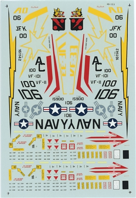 Microscale 48-0123 - F-14As (A VF-101 Loaned to VF-33 and VF-11)