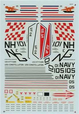 Microscale 48-0221 - F-14As (VF-211, VF-114)