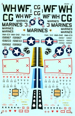 Microscale 48-0247 - Hawker Harriers - USMC