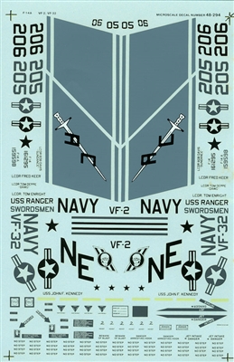 Microscale 48-294 - F-14A's (VF-2, VF-32)