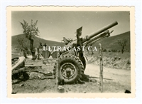 25 Pounder Gun, Greece or possibly North Africa, Original WW2 Photo