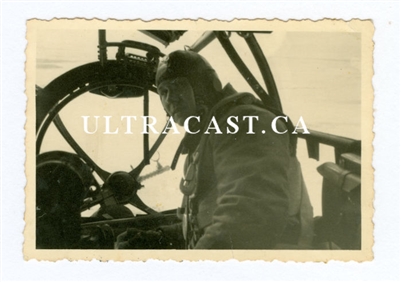 Air Crewman in the Nose of a He-111, Original WW2 Photo