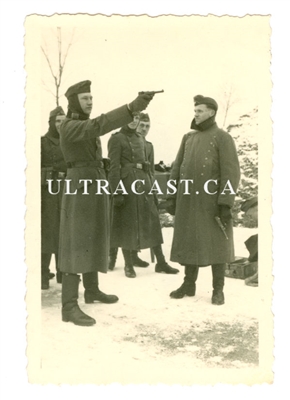 German Soldiers Firing Lugers, Original WW2 Photo