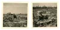 German 7.5 cm Pak 97/38 Anti-Tank Gun and Crew, 2 Photo set, Original WW2 Photos