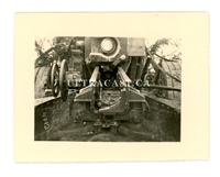 German 15 cm Gun, good photo of the breach, Original WW2 Photo
