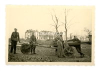 German PaK 97/38 with "Dolly" Third Wheel and Crew, Original WW2 Photo