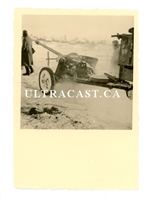 German 5 cm PaK 97/38 with "Dolly" Third Wheel , Russia, Original WW2 Photo