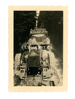 Top View of German 15 cm Towed Artillery with Dust Cover, Original WW2 Photo