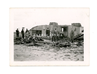 WW1 British Tank Number 10018 with German Soldiers posing for photo, Mourmelon-le-Grand, France 1941, Original WW2 Photo