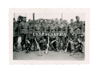German Soldiers Armed with Captured Dutch M95 Carbines Pose for a Photo at the Railway Station in Lvov, Poland, Original WW2 Photo