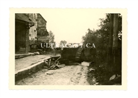 Heavily Damaged French Char B Tank named Eure No. 337, France 1940, Original WW2 Photo