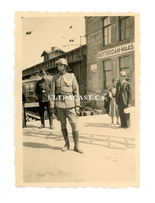 German Photo of Captured Dutch Army Officer, Holland 1940, Original WW2 Photo