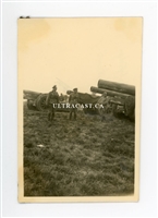 German Officers Inspect Captured British 8 in. Howitzers, France 1940, Original WW2 Photo