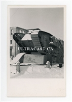 WW 1 British Mk V Tank on Display in Kharkov, Russia , 1941, Original WW2 Photo