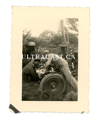 German 10 cm Nebelwerfer 40 and Crew, Original WW2 Photo