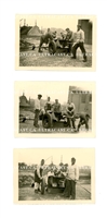 Crewmen Servicing 3.7 cm Anti-tank Gun, 3-photo set, Original WW2 Photo