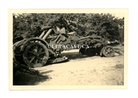 German 21 cm Gun Carriage in Travel Position, February 25, 1941, Original WW2 Photo