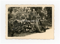 German Soldiers with Captured British 8 inch Howitzer, Belgium 1940, Original WW2 Photo
