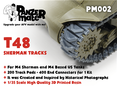 Panzer Mate PM002 - T48 Sherman Tracks