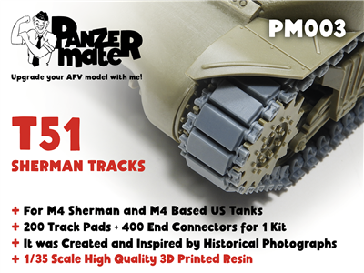 Panzer Mate PM003 - T51 Sherman Tracks