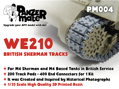 Panzer Mate PM004 - WE210 British Sherman Tracks