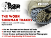 Panzer Mate PM005 - T48 Worn Sherman Tracks (5 different track pads with varying degrees of wear)