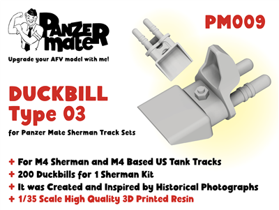 Panzer Mate PM009 - Duckbill Type 03 (for Panzer Mate Sherman track sets)