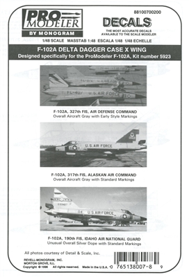 Pro Modeler 88100700200 - F-102A Delta Dagger Case X Wing