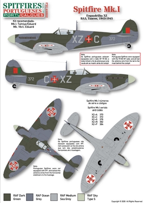 Portucalques PTC48002 - Portuguese Supermarine Spitfire Mk. I / Vb / Vc