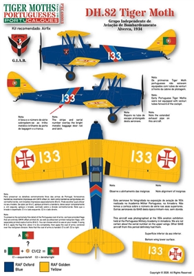 Portucalques PTC48003 - Portuguese De Havilland Tiger Moth
