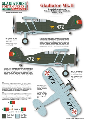 Portucalques PTC48008 - Portuguese Gloster Gladiator