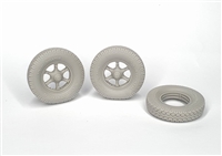 Pimp My Miniatures AFVs35-016 - Sd.Kfz 7 Front Wheels with Spare (weighted), Type 2
