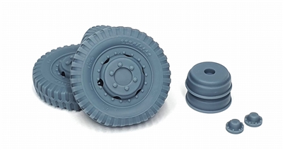 Pimp My Miniatures AFVs35-090 - M2/M3/M16 Halftrack Front Wheels Set with Spare (weighted) Type 1