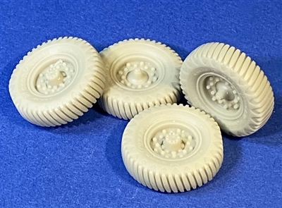 Resicast 35.2453 - Sagged Ribbed Wheels for Bedford MW